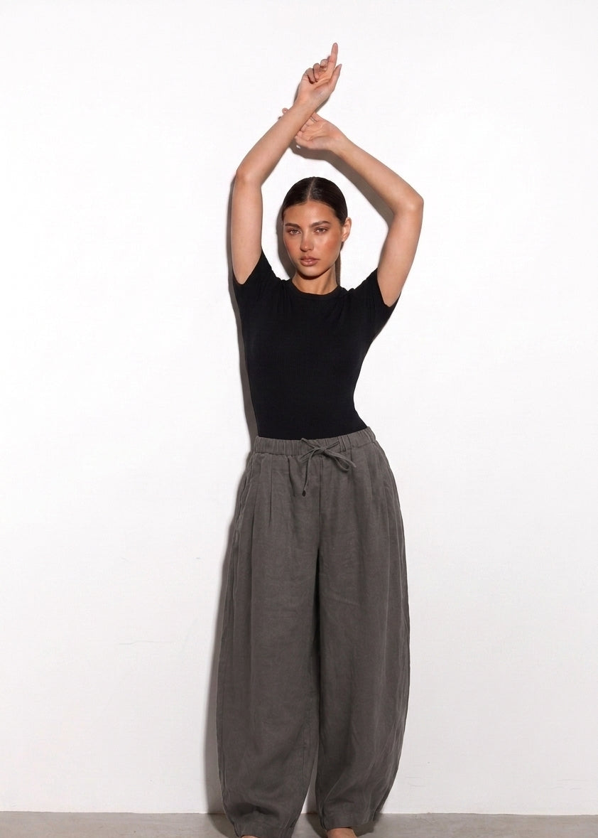 Linen Balloon Pants