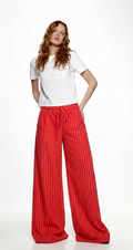 Sunset Striped Linen Wide-Leg Pants