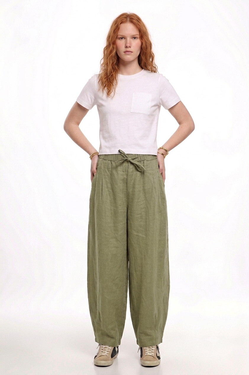 Linen Balloon Pants